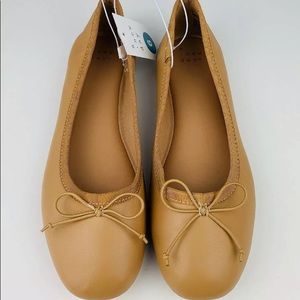 A New Day Women's Faux Leather Bow Ballet Flats